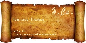 Harcsa Csaba névjegykártya