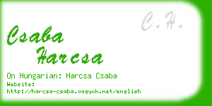 csaba harcsa business card